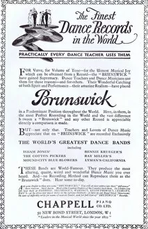 Records Gallery: Advert for Chappell music dance records, 1925