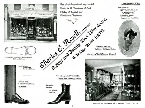 Advert for Charles E. Revell, Boot Warehouse, Bath