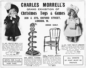 Spiral Prints: Advert for Charles Morrell's Christmas Toys 1906