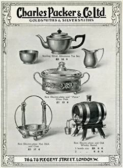 Packer Gallery: Advert for Charles Packer, electro-plate items 1927