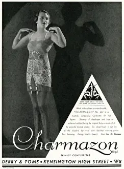 Corsets Prints: Advert for Charmazon womens underwear 1933