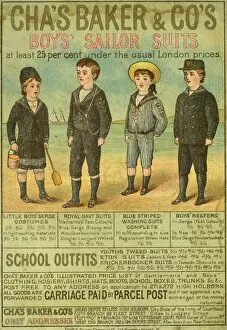 Images Dated 29th December 2015: Advertisement, Chas Baker & Co, Boys Sailor Suits