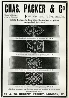 Packer Gallery: Advert for Chas. Packer & Co, neck-slides 1912