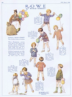 Images Dated 12th October 2015: Advert for childrens garments at Rowes of Bond Street, Lon