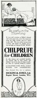 Advert for Chilprufe pure wool children clothes 1923
