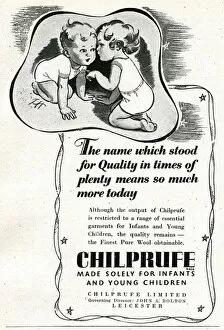 Images Dated 13th March 2017: Advert for Chilprufe wool underwear for children 1943