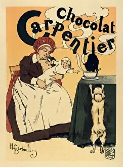 Advertisement of the chocolate brand Carpentier