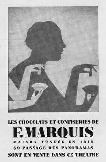 Advert for chocolates by F. Marquis, 1920s, Paris
