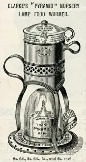 Advert for Clarkes babies food warmer 1892