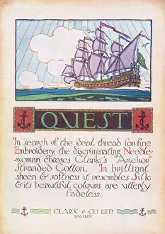 Quest Prints: Advert for Clarkes Embroidery, 1927