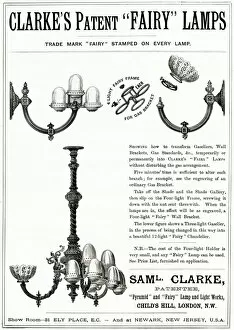 Images Dated 9th August 2016: Advert for Clarkes Patent Fairy lamps 1888