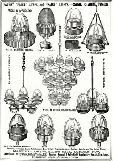 Images Dated 18th October 2017: Advert for Clarkes Patent Fairy lamps & lights 1888