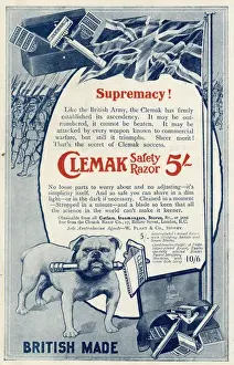 Mans Prints: Advert for Clemak safety razor 1915