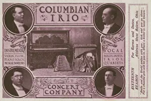 Novelties Prints: Advert for Columbian Trio Concert Company, Ohio, USA