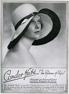 Headwear Prints: Advert for Condor hats 1930