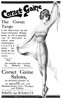 Sportswear Prints: An advertisement for Corset Gaines tango corset
