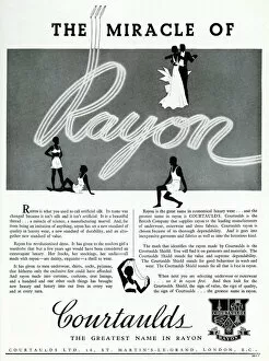 Images Dated 13th March 2017: Advert for Courtaulds Rayons 1936