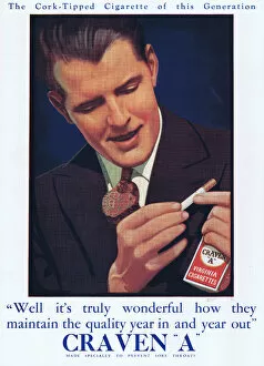 Advert for Craven A Cigarettes, 1937