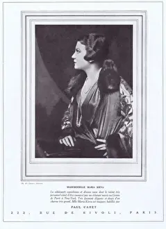 Advert for a creation by Paul Caret for Maria Kieva, Paris