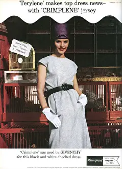 Fabric Prints: Advertisement for Crimplene fabric