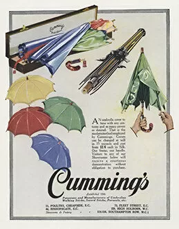 Umbrellas Collection: Advertisement for Cummings umbrellas
