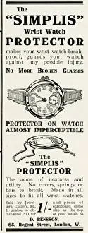 Protector Prints: Advert for D. Bensson wrist watch protector 1916