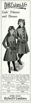Evans Prints: Advert for D. H Evans girls school uniforms 1915