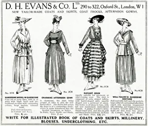 Images Dated 1st February 2018: Advert for D. H Evans womens clothes 1917
