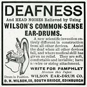 Advert for D. H Wilsons deafness 1902
