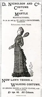 Advert for D. Nicholson and Co. womens lawn tennis 1880