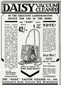 Images Dated 19th October 2017: Advert for Daisy vacuum cleaner 1912