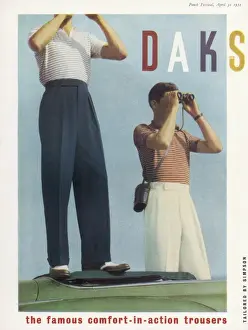 Binoculars Prints: Advert / Daks Trousers