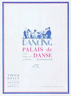 Palais Collection: Advert for dancing at the Palais de Danse, Hammersmith, Lond