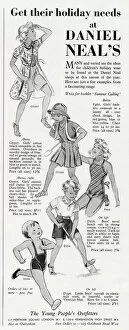 Advert for Daniel Neal childrens holiday wear 1938