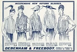 Shirts Gallery: Advert for Debenham & Freebody autumn blouses 1915