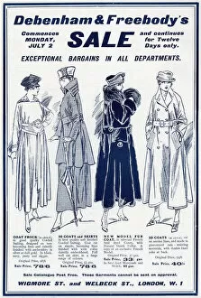 Welbeck Gallery: Advert for Debenham & Freebody clothing sale 1917