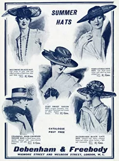 Images Dated 13th October 2017: Advert for Debenham & Freebody hats 1917