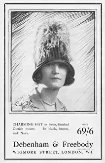 Advert for Debenham & Freebody hats, 1924