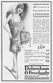 Advert for Debenham & Freebody Lingerie, 1926