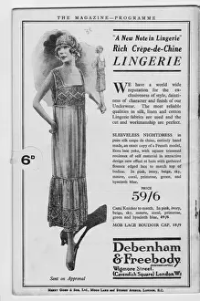 Advert for Debenham & Freebody rich crepe-de-chine lingerie