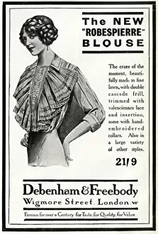 Advert for Debenham & Freebody robespierre blouse 1912