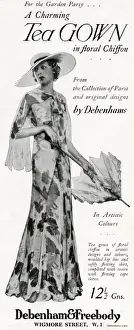 Freebody Prints: Advert for Debenham & Freebody tea gown 1933