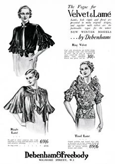 Advert for Debenham & Freebody womens clothing 1934 Advert for Debenham & Freebody