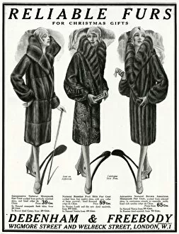 Images Dated 20th October 2017: Advert for Debenham & Freebody womens furs 1929