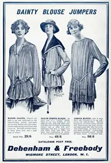 Debenham Prints: Advert for Debenham & Freebody womens garments 1917