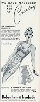 Images Dated 15th June 2012: Advert for Debenham & Freebody womens lingerie 1940