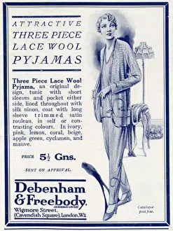Advert for Debenham & Freebody womens pyjamas 1927