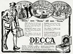 Records Gallery: Advert for Decca portable gramophone 1916