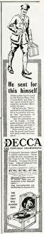 Advert for Decca portable gramophone 1916