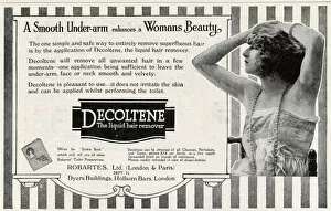 Advert for Decoltene liquid hair remover 1920